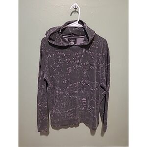 Vintage Fallen Skate Hoodie Large (Special Edition) Rare Black With Text Print M